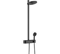 hansgrohe Pulsify S Showerpipe 24240670 avec thermostat de douche Shower Tablet Select 400, noir mat
