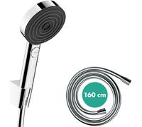hansgrohe Pulsify Select S kit support de douche 105, 3jet Relaxation, y compris douchette à main, flexible de douche 1600mm, 24303000, Couleur: chrome