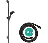 Hansgrohe Ensemble de douche mural Pulsify Select 24171670 – 3 jets EcoSmart 90cm noir mat