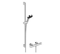 Hansgrohe Pulsify Select S - Set de douche avec thermostat, 3 jets, EcoSmart, chrome 24261000