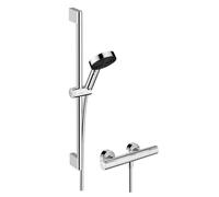 Hansgrohe Pulsify Select S - Set de douche avec thermostat, 3 jets, EcoSmart, chrome 24272000
