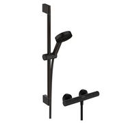 Hansgrohe Pulsify Select S - Set de douche avec thermostat, 3 jets, EcoSmart, noir mat 24262670