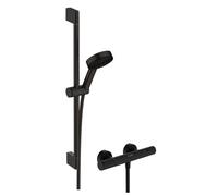 Hansgrohe Pulsify Select S - Set de douche avec thermostat, 3 jets, EcoSmart, noir mat 24272670