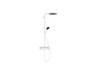 hansgrohe Pulsify Système de douche 260 1 jet avec ShowerTablet Select 400, chromé, 000, 24220700, Couleur: Blanc mat