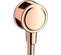 hansgrohe Raccord mural Fixfit 16884300 avec clapet anti-retour, or rouge poli