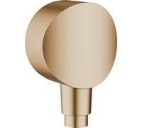 hansgrohe Raccord mural FixFit S, raccord de tuyau avec clapet anti-retour, bronze brossé