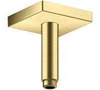 hansgrohe raccordement au plafond 26437950 100 mm, laiton brossé, carré