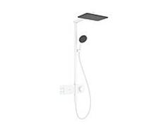 Hansgrohe Ensemble de douche mural Raindance Alive Q 210/340 2 jets thermostatique blanc mat 24590700
