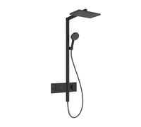 Hansgrohe Système de douche mural Raindance Alive Q - 1 jet, thermostatique, noir mat - 24580670