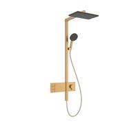 Hansgrohe Raindance Alive Q - Set de douche avec thermostat, 21x34 cm, 3 jets, bronze brossé 24590140