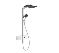 Hansgrohe Raindance Alive Q - Set de douche avec thermostat, 21x34 cm, 3 jets, EcoSmart, chrome 24591000