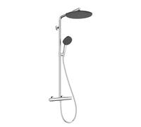 Hansgrohe Raindance Alive S Puro - Set de douche avec thermostat, 21x34 cm, 3 jets, EcoSmart, chrome 24593000