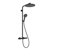 Hansgrohe Ensemble de douche mural Raindance Alive S Puro 24592670 1 jet 12 l/min noir mat Ecostat