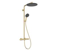 Colonne de douche hansgrohe Raindance Alive S Puro 24594990, 1 jet, EcoSmart+, 6 l/min, finition or poli