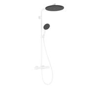 Hansgrohe Raindance Alive S Puro - Set de douche avec thermostat, diamètre 30 cm, 3 jets, EcoSmart+, blanc mat 24594700