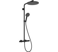 hansgrohe Raindance Alive S Puro Showerpipe 300 1jet avec élément Ecostat, noir mat