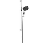 hansgrohe Raindance Alive Select S ensemble de douche 24600000 3 types de jets économie d'eau avec barre de douche Unica E Puro 65 cm et support de pommeau de douche Easy Slide, chromé
