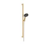 hansgrohe Raindance Alive Select S ensemble de douche 24601140 3 types de jets économie d'eau avec barre de douche Unica E Puro 90 cm et support de pommeau de douche Easy Slide, bronze brossé