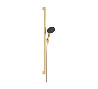 hansgrohe Raindance Alive Select S set de douche 125 3-jet EcoSmart avec barre de douche Unica E PURO 90cm et supports de douche Easy Slide, 24601990, Couleur: Optique en or poli