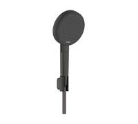hansgrohe Raindance Alive Select S Set de support de douche 125, 3-jet EcoSmart avec flexible de douche Designflex textile 160cm, 24611340, Couleur: Chrome noir brossé