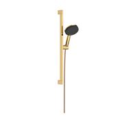 hansgrohe Raindance Alive Select S Set de supports de douche 125, 3-jet EcoSmart avec barre de douche Unica E PURO 65cm et support de douche Easy Slide, 24600990, Couleur: Optique en or poli