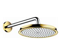 hansgrohe Raindance Classic 240 Tête de douche à air 27424090, chrome / or, Ø 240 mm, raccordement mural