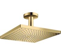 hansgrohe Raindance E Douche de tête 300, 1jet EcoSmart 9 l/min, avec raccordement au plafond, 26251990, Couleur: Optique en or poli