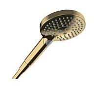 Hansgrohe Douchette à main Raindance Select S 120 EcoSmart Ø125 mm 3 jets 8,3 l/min aspect or poli