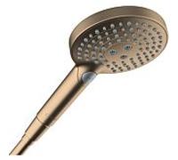 hansgrohe Raindance Select Douchette à main S 120 EcoSmart 26516140 pomme de douche Ø 125 mm, 3 jets, 5,7 l/min, bronze brossé