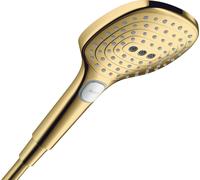 Pommeau de douche hansgrohe Raindance Select E 28728990 Pommeau de douche taille 120 mm, 3 jets, EcoSmart, 8 l/min, aspect or poli