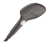 Pommeau de douche hansgrohe Raindance Select E 28728340 Pommeau de douche taille 120 mm, 3 jets, EcoSmart, 8 l/min, chrome noir brossé