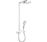 hansgrohe Raindance Select E Showerpipe 300 2jet avec ShowerTablet Select 300, 27126400, Couleur: Chrome / Blanc