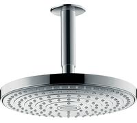 hansgrohe Raindance Select S 240 2 jet Douche de tête EcoSmart avec raccordement au plafond, chrome, 26469000
