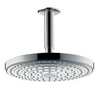 Hansgrohe Douche de tête Raindance Select S 240 – 2 jets EcoSmart, raccordement au plafond, chrome
