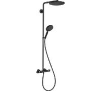 hansgrohe Raindance Select S 240 Colonne de douche 1jet PowderRain avec thermostat, 27633670, noir mat