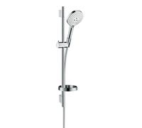hansgrohe Raindance Select S Ensemble de douche 120 3jet avec barre de douche 65 cm et porte-savon, 26630400, Couleur: Chrome / Blanc