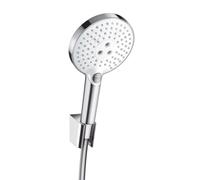 hansgrohe Raindance Select S Ensemble support mural et douchette 120 3 jet avec flexible de douche 160 cm, blanc/chromé, 26721400