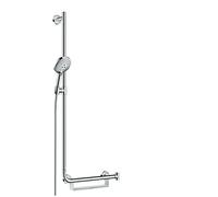 hansgrohe Raindance Select S Set de douche 120 3 jet avec barre Unica'Comfort 110 cm et poignée d'appui à droite, chromé, 26324000