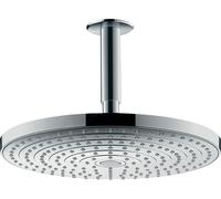 hansgrohe Raindance Select S300 Pomme de douche à 2 jets avec raccord au plafond, 27337000, Couleur: chrome