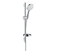 hansgrohe Raindance Select S Ensemble de douche 120 3jet avec barre de douche 65 cm et porte-savon, 26630400, Couleur: Chrome / Blanc