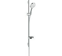 hansgrohe Raindance Select S set de douche 120 3jet avec barre de douche 90 cm et porte-savon, 26631400, Couleur: Chrome / Blanc