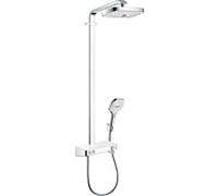 hansgrohe Raindance Select Showerpipe 27 126 400 E 300 2jet, blanc / chromé , avec ShowerTablet