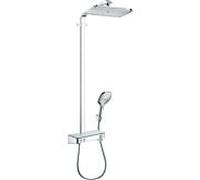 hansgrohe Raindance Select Showerpipe 27288000 E360, chromé , avec bras de douche 380 mm et tablette