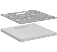 Hansgrohe RainDrain Board - Receveur de douche à carreler 1000 x 1000 mm avec set d'installation, Bac de douche compatible avec tous les sets de finition RainDrain Flex et RainDrain Original, 56256000