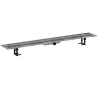 hansgrohe RainDrain Compact - Caniveau de douche linéaire 1200 mm à carreler, Siphon de sol pour une installation à faible, avec hauteur d'encastrement 43 mm, 56173000