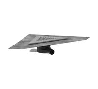 hansgrohe RainDrain Corner, set complet dévacuation ponctuelle, 240/240, acier inoxydable brossé, 56252800