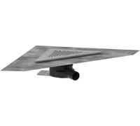 hansgrohe RainDrain Corner, set complet dévacuation ponctuelle, 240/240, acier inoxydable brossé, 56252800