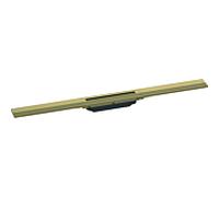 hansgrohe RainDrain Flex caniveau de douche 56044140 80cm, kit de finition, peut être raccourci, bronze brossé