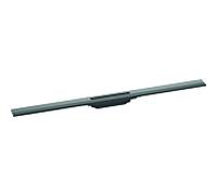 hansgrohe RainDrain Flex caniveau de douche 56046340 100cm, kit de finition, peut être raccourci, chrome noir brossé