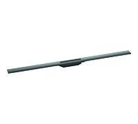 hansgrohe RainDrain Flex caniveau de douche 56047340 120cm, kit de finition, peut être raccourci, chrome noir brossé